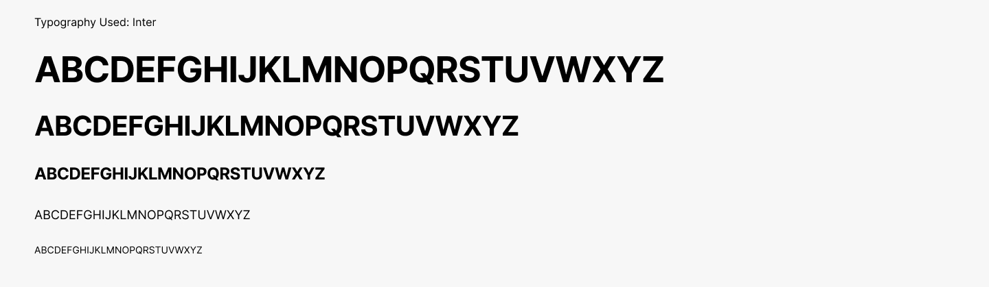 Inter Typography Display